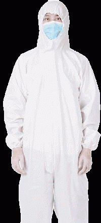 Overall Coverall Cat III Type 4 5 6 XXL-Grösse Nonwoven+PP+PE einweg unsteril Weiß